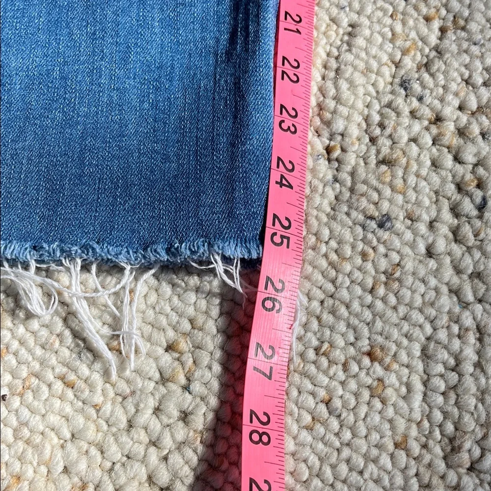 MOTHER Blue Ankle Jeans with Button Detail - Picture 9 of 9